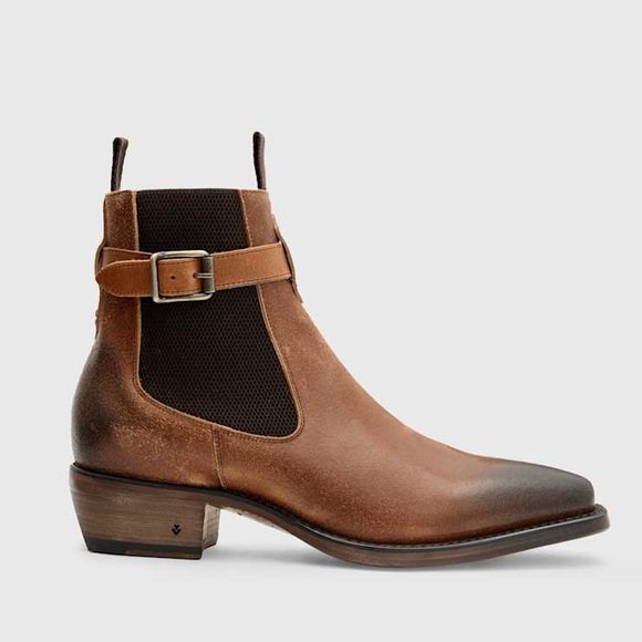 John Varvatos Walker Buckle Chelsea Boot Light Brown NWOB Size 11